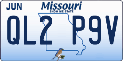 MO license plate QL2P9V