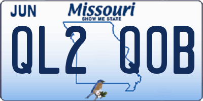 MO license plate QL2Q0B