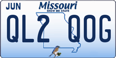 MO license plate QL2Q0G