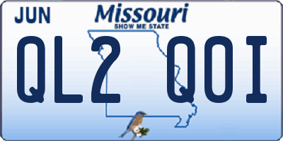 MO license plate QL2Q0I