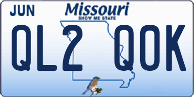 MO license plate QL2Q0K