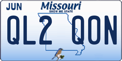 MO license plate QL2Q0N