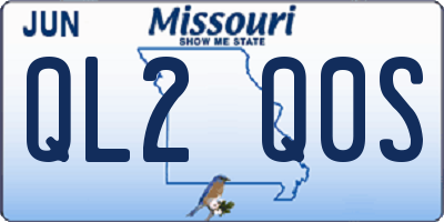 MO license plate QL2Q0S