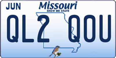 MO license plate QL2Q0U