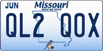 MO license plate QL2Q0X