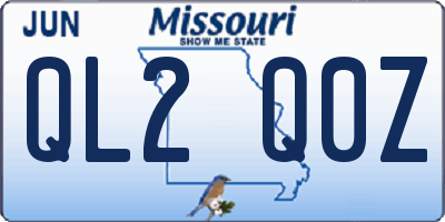 MO license plate QL2Q0Z