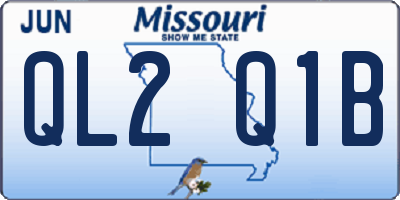 MO license plate QL2Q1B