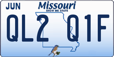 MO license plate QL2Q1F