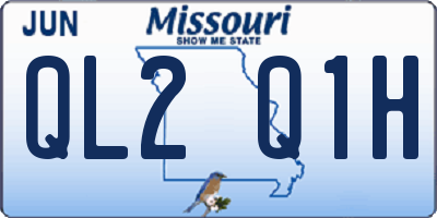 MO license plate QL2Q1H