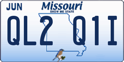 MO license plate QL2Q1I