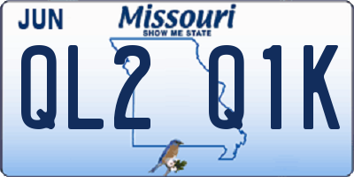 MO license plate QL2Q1K