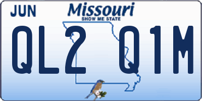 MO license plate QL2Q1M