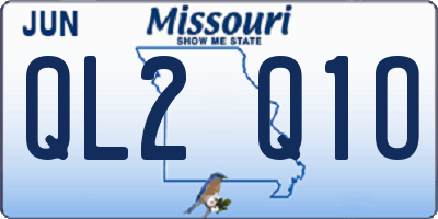 MO license plate QL2Q1O