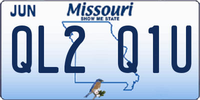 MO license plate QL2Q1U