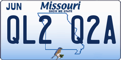 MO license plate QL2Q2A