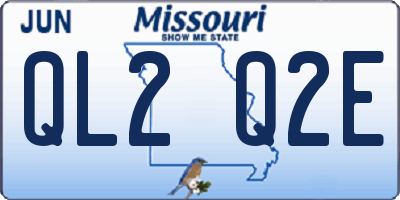 MO license plate QL2Q2E