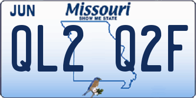 MO license plate QL2Q2F