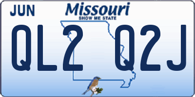 MO license plate QL2Q2J