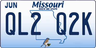MO license plate QL2Q2K