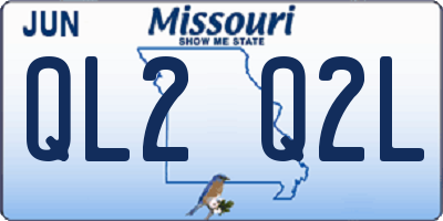 MO license plate QL2Q2L