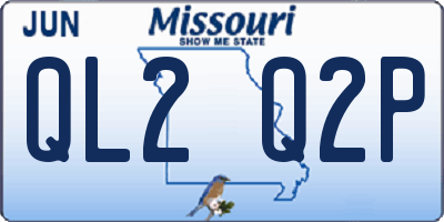 MO license plate QL2Q2P