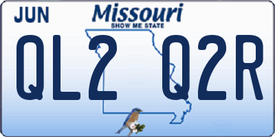 MO license plate QL2Q2R