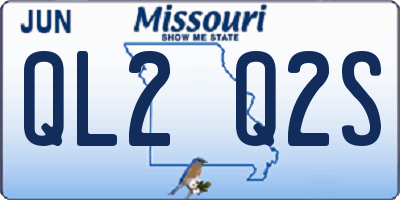 MO license plate QL2Q2S
