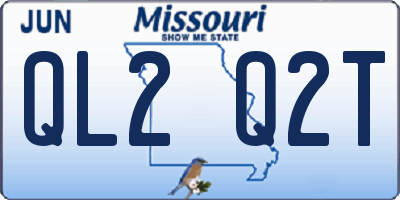 MO license plate QL2Q2T