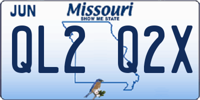 MO license plate QL2Q2X