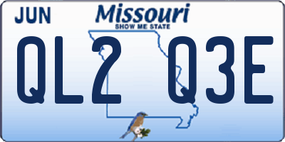 MO license plate QL2Q3E
