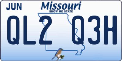 MO license plate QL2Q3H