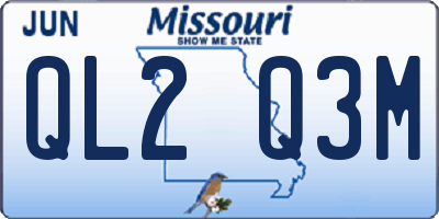 MO license plate QL2Q3M