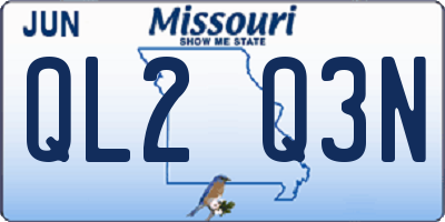 MO license plate QL2Q3N