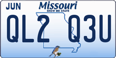 MO license plate QL2Q3U