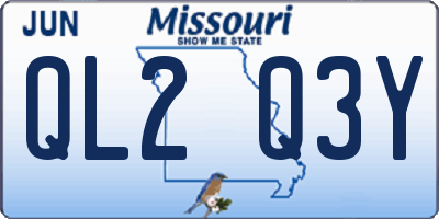 MO license plate QL2Q3Y