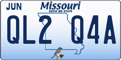 MO license plate QL2Q4A