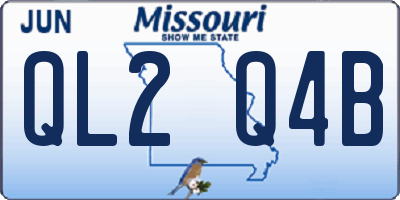 MO license plate QL2Q4B