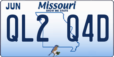 MO license plate QL2Q4D