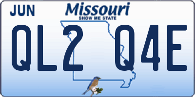 MO license plate QL2Q4E
