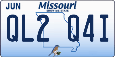 MO license plate QL2Q4I