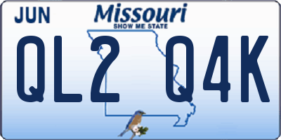 MO license plate QL2Q4K