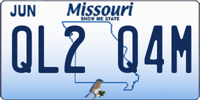 MO license plate QL2Q4M