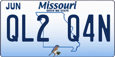 MO license plate QL2Q4N