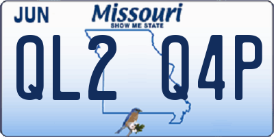 MO license plate QL2Q4P