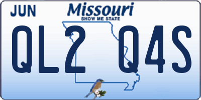 MO license plate QL2Q4S
