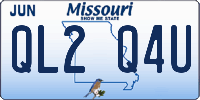 MO license plate QL2Q4U