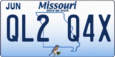 MO license plate QL2Q4X