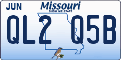 MO license plate QL2Q5B