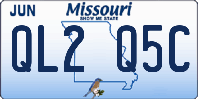 MO license plate QL2Q5C