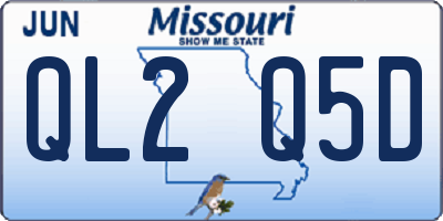 MO license plate QL2Q5D